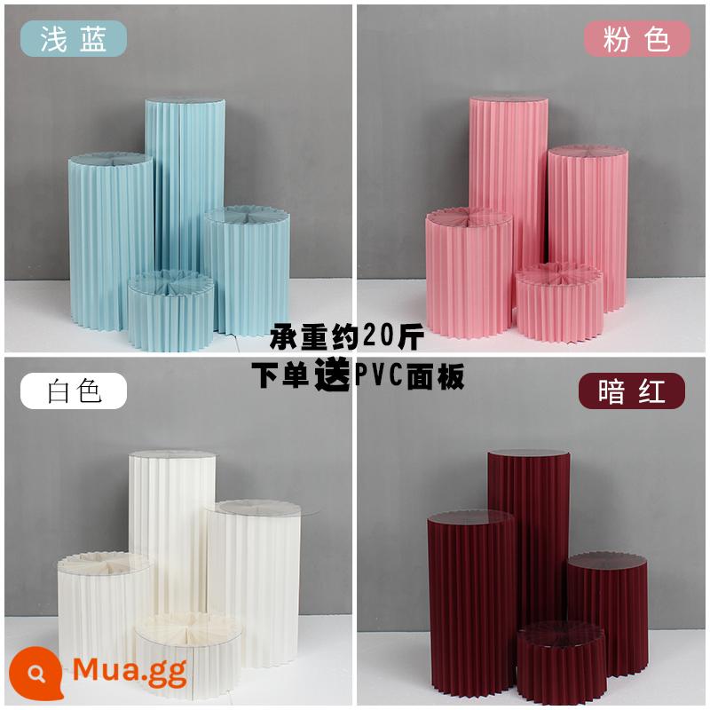 Đám cưới origami tráng miệng bảng hướng dẫn đường có thể gập lại đám cưới bố trí cột La Mã trang trí cửa sổ cột bảng bánh - Bộ 4 món đường kính 40cm [màu nhận xét] nhỏ 20-40-60-80cm