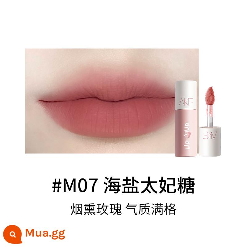 [Tự vận hành] AKF lip mud matte matte air nhung son môi men bóng sinh viên làm trắng hàng chính hãng - #M07[Kẹo muối biển]