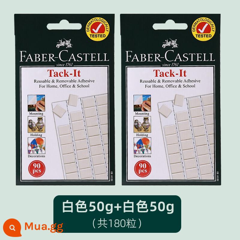 [Tự vận hành] Đức FABER-CASTELL/ Faber-Castell Clay Free Liquid Nail Clay Photo Wall Photo Frame Balloon No Trace Keo hai mặt Keo làm sạch tai nghe Keo dán tường Đặc biệt - Trắng 50g*2 (khoảng 180 miếng)