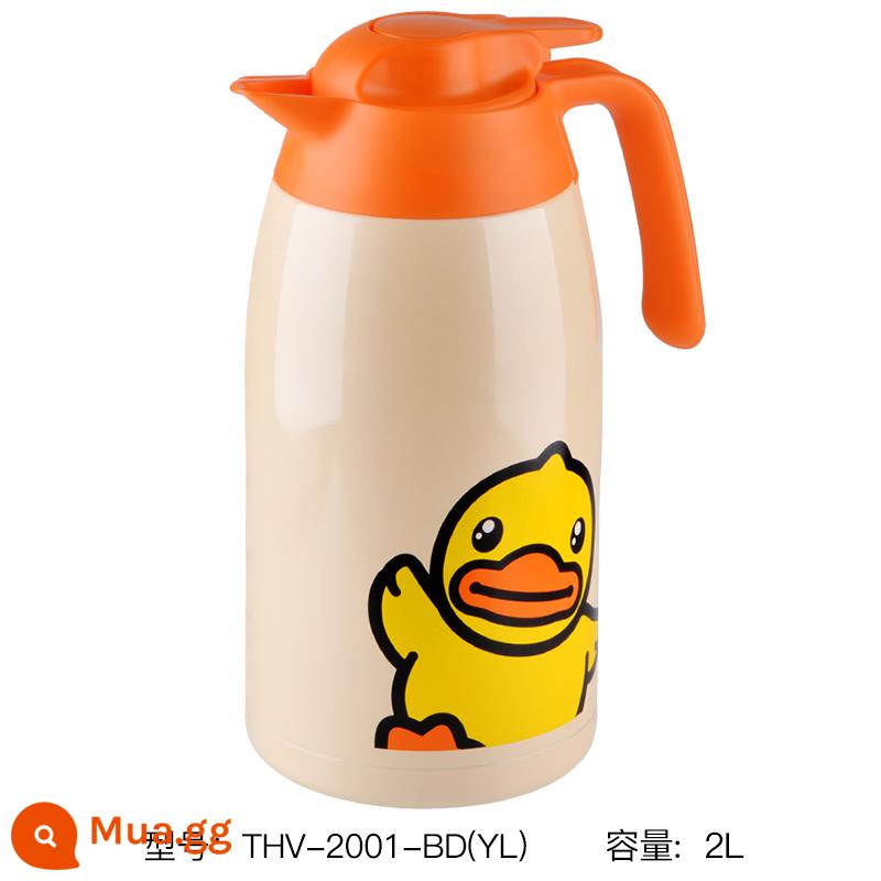 [Tự vận hành] Bình giữ nhiệt THERMOS Bình giữ nhiệt bình giữ nhiệt văn phòng tại nhà Bình đun nước inox TTB - Vịt vàng lớn (2L)