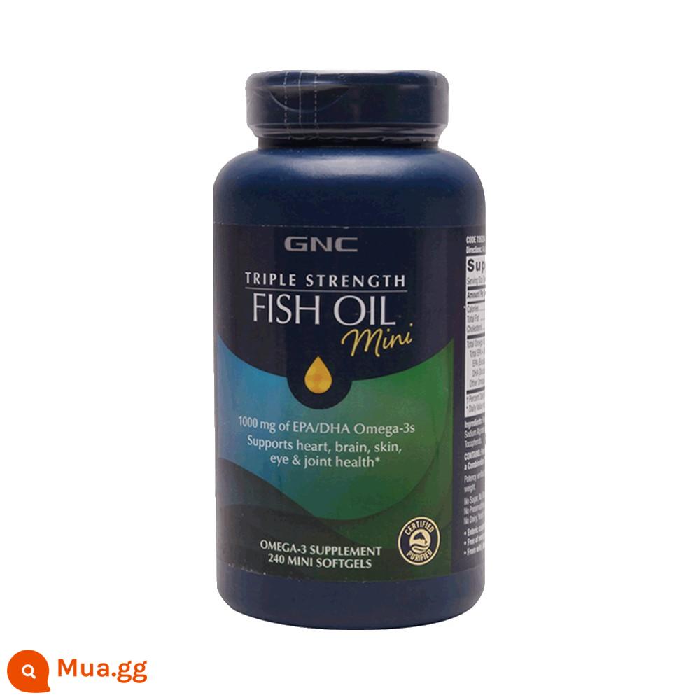 [Tự vận hành] Viên nang mềm omega3 dầu cá GNC Jiananxi triple của Mỹ 240 viên cho người già chăm sóc tim và não - Phiên bản cũ (mã vạch cũ) Phiên bản Mỹ