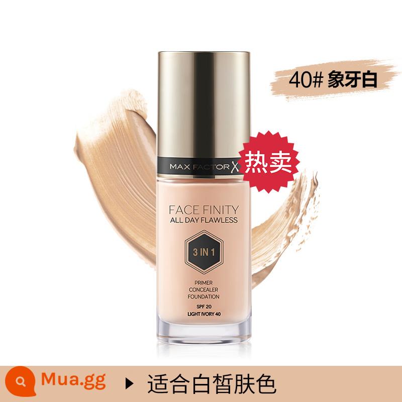 【Tự vận hành】 Kem nền dạng lỏng ba trong một MaxFactor/Misi Buddha cách ly chống nắng kem che khuyết điểm dưỡng ẩm lâu trôi - Số 40 màu trắng ngà