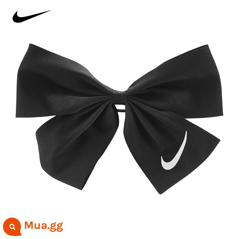 [Tự vận hành] Nike Nike nơ lưới màu đỏ nữ trang trí tóc nơ lớn ruột già vòng tóc trang trí đầu quà tặng dây cao su - Đen N1001764010OS