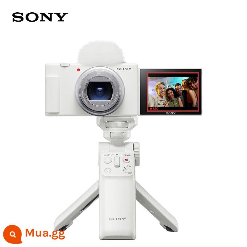 [Tự vận hành]SONY Máy ảnh Vlog zoom góc siêu rộng Sony ZV-1M2 Quay video 4K khẩu độ lớn ZV-1 II - Bộ tay cầm Bluetooth Vlog ZV-1M2 Trắng