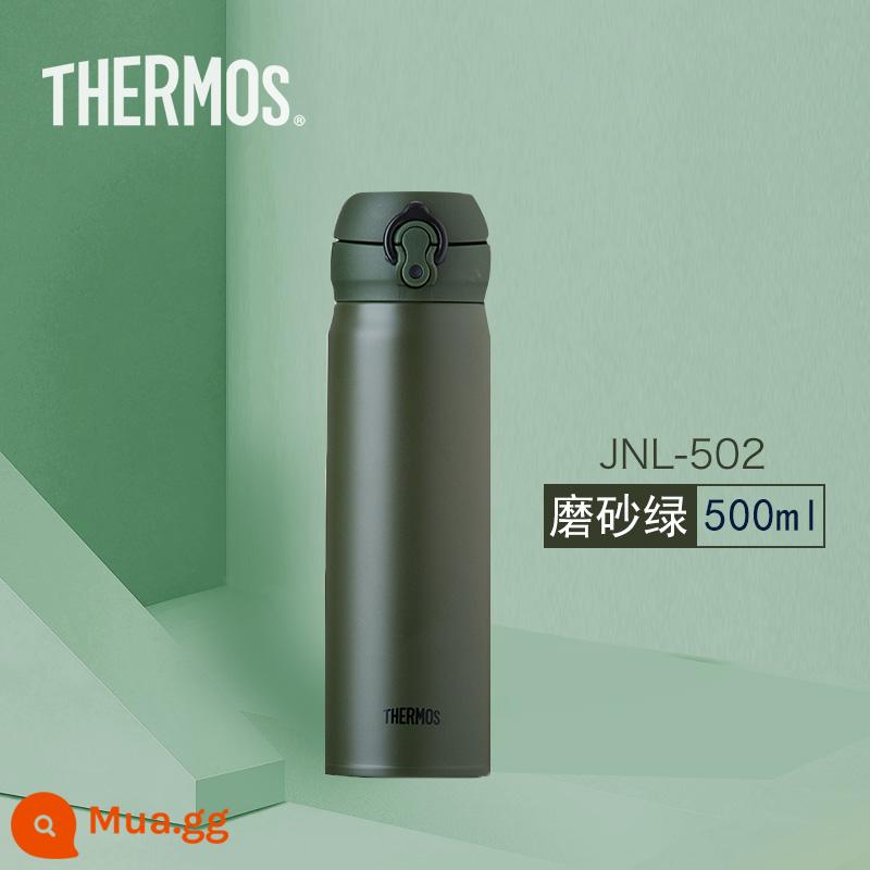 [Tự vận hành] Bình giữ nhiệt di động bằng thép không gỉ THERMOS Thermos Di động đơn giản Cách nhiệt lâu dài 500ml - JNL-502 quân xanh