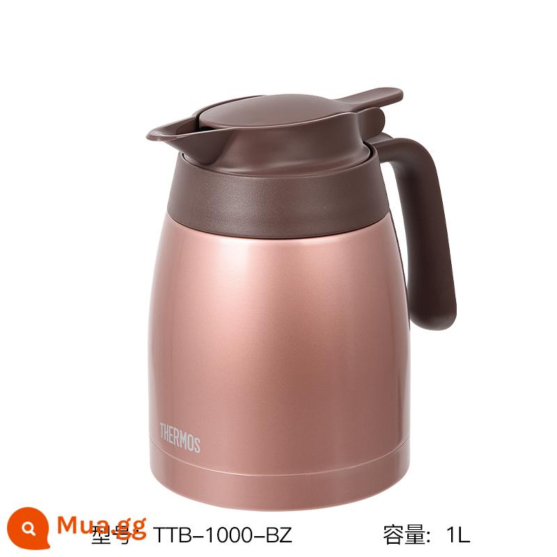 [Tự vận hành] Bình giữ nhiệt THERMOS Bình giữ nhiệt bình giữ nhiệt văn phòng tại nhà Bình đun nước inox TTB - Hồng hồng (1L) kiểu mới