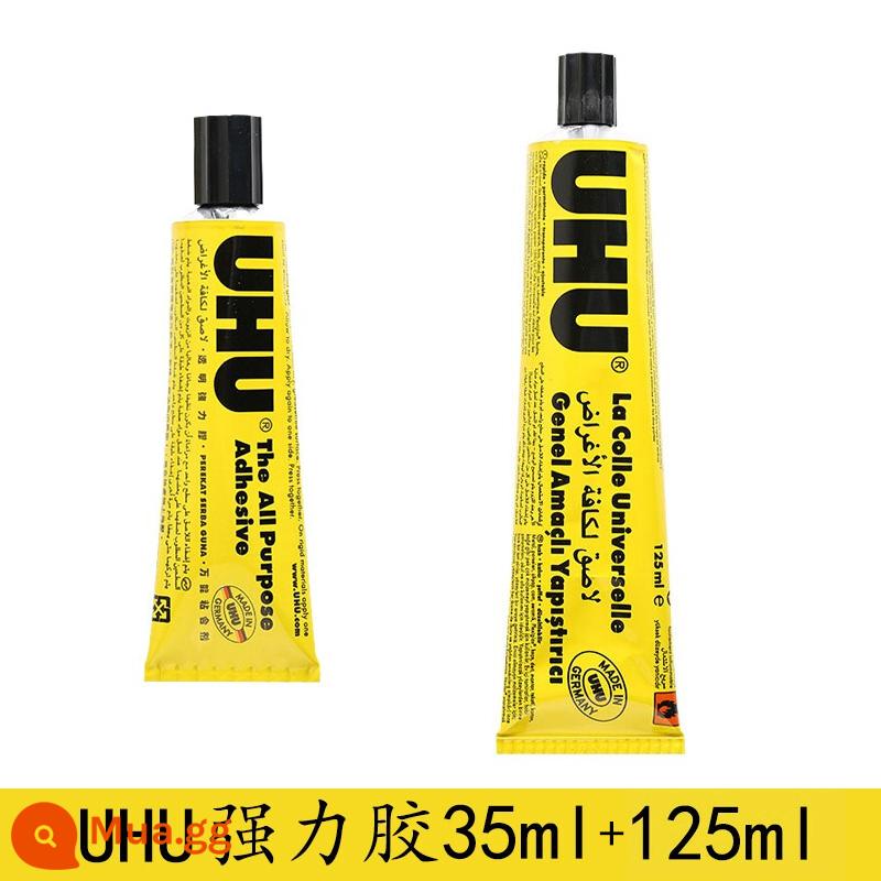 [Tự vận hành] Keo dán mạnh UHU nhập khẩu từ Đức keo dán phổ thông thủ công trong suốt mô hình gỗ thủy tinh kim loại chế biến gỗ sửa chữa giày đa chức năng đặc biệt keo dính keo dính đa năng - 35ml+125ml