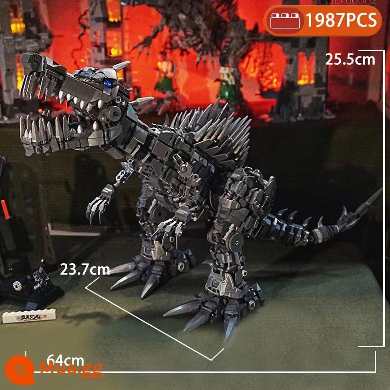 Trung Quốc Khối Xây Dựng Bé Trai Xếp Hình Đồ Chơi Lắp Ráp Trẻ Em Mecha Cơ Khí Khủng Long Tyrannosaurus Rex Rất Lớn 6 Tuổi - Spinosaurus cơ khí kiếm Embersteel