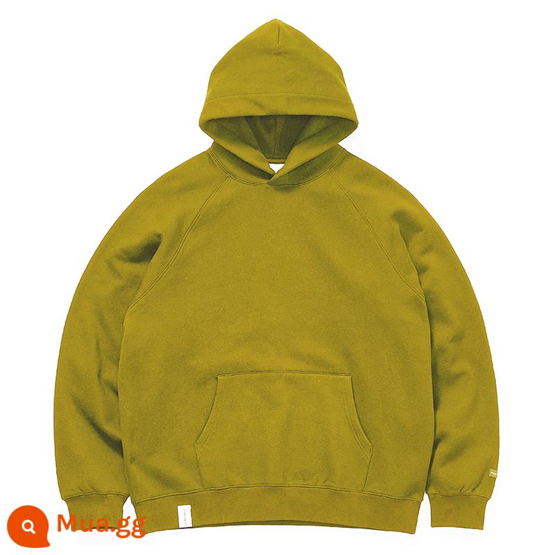 714street Cặp Đôi Nhung Áo Nam Thu Đông Áo Khoác Nặng Retro Áo hoodie hợp thời trang phong cách Mỹ có mũ trùm đầu - quả bơ xanh