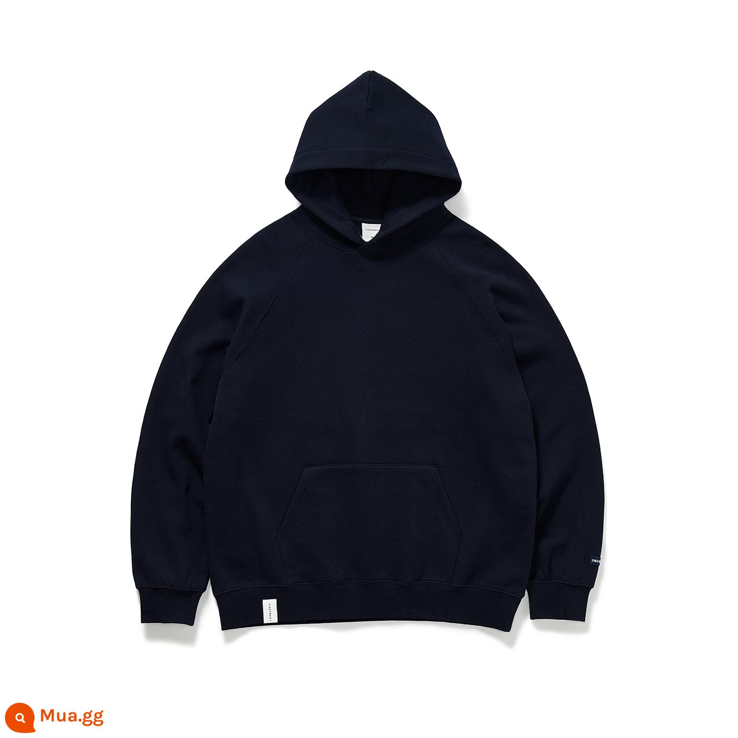 714street Cặp Đôi Nhung Áo Nam Thu Đông Áo Khoác Nặng Retro Áo hoodie hợp thời trang phong cách Mỹ có mũ trùm đầu - Màu xanh hải quân