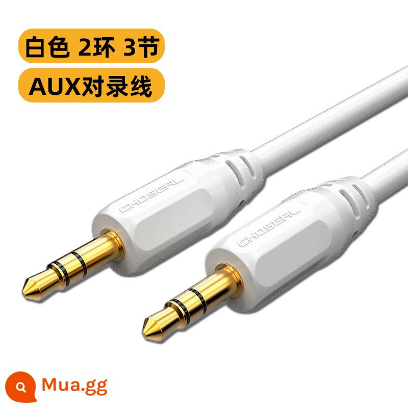 Cáp âm thanh xe hơi Akihabara Q-354/3210 có cổng 3.5mm công cộng sang xe buýt AUX loa máy tính cắm tai nghe đa năng điện thoại di động micro hát karaoke truyền hình trực tiếp cáp âm thanh xe hơi - Trắng