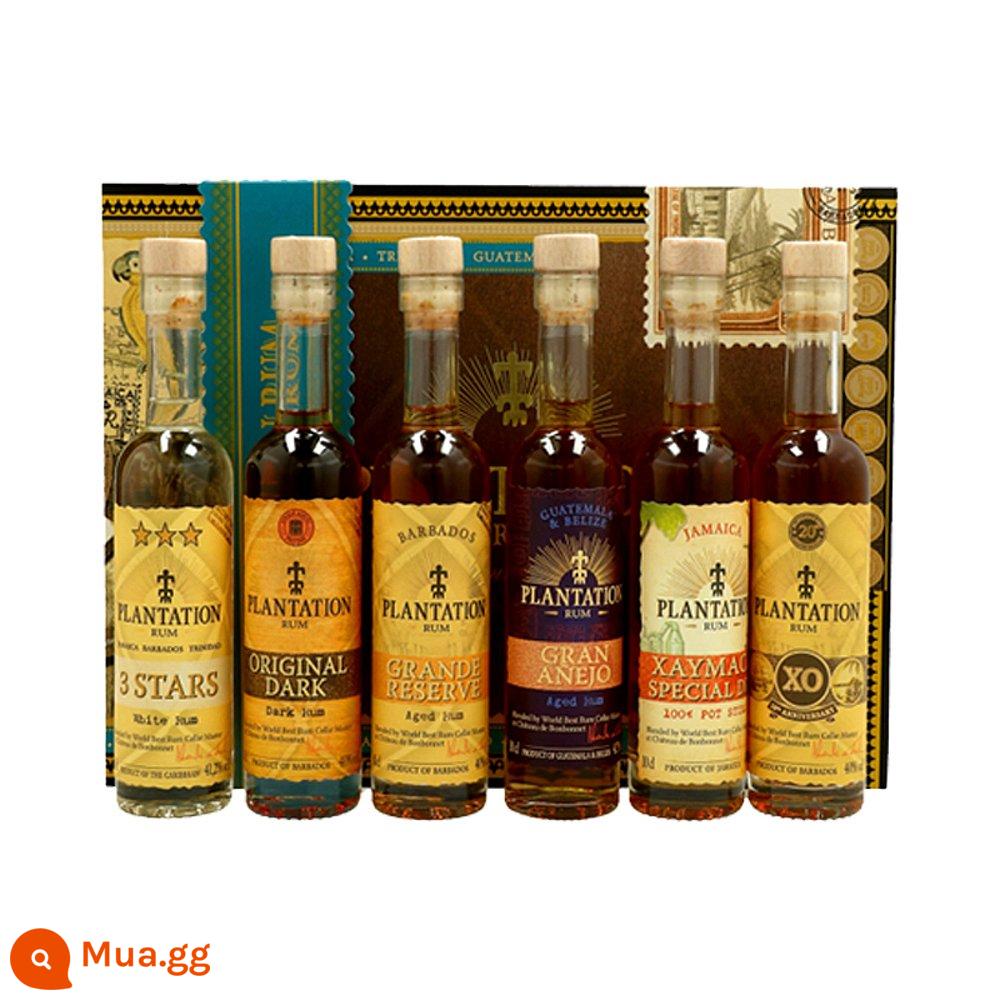 European Direct Mail Plantation Rum Cane Garden Barbaros 5 Years/XO/Jamaica/Fiji Island Rum - Hộp quà 6*10ml