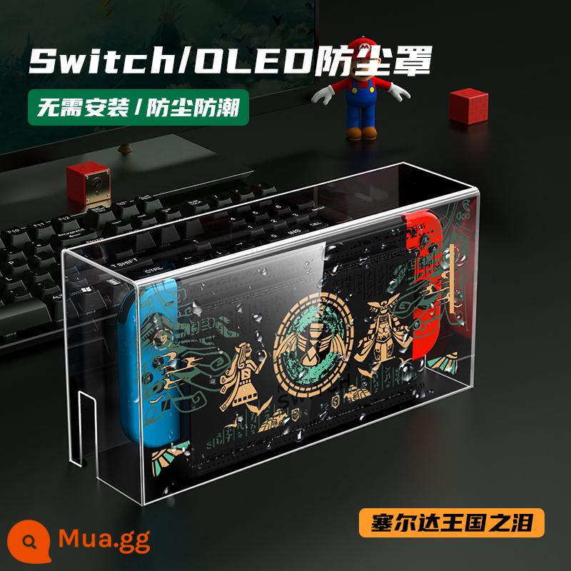 chuyển đổi bụi che nintendo switcholed máy chủ bảng điều khiển trò chơi cơ sở hộp ns vỏ màn hình oled bìa acrylic trong suốt vỏ bảo vệ hộp băng cassette phụ kiện túi lưu trữ cứng siwch chính thức - Tấm che bụi công tắc [Tears of the Kingdom] đi kèm với nắp đậy có số lượng giới hạn √ Đã bao gồm tiền bồi thường