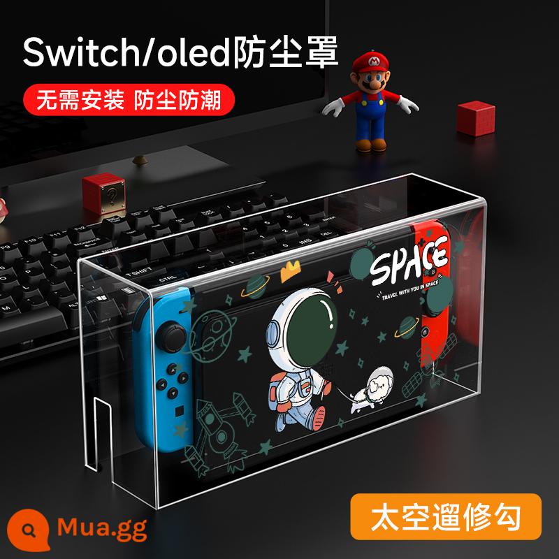 chuyển đổi bụi che nintendo switcholed máy chủ bảng điều khiển trò chơi cơ sở hộp ns vỏ màn hình oled bìa acrylic trong suốt vỏ bảo vệ hộp băng cassette phụ kiện túi lưu trữ cứng siwch chính thức - Switch Dust Cover [Móc sửa chữa đi bộ trong không gian] Đi kèm với nắp đậy có giới hạn √ Bao gồm bồi thường