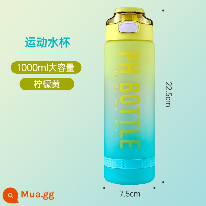 Cúp nước thể thao cực cao - Màu vàng chanh kiểu mới 1000ML