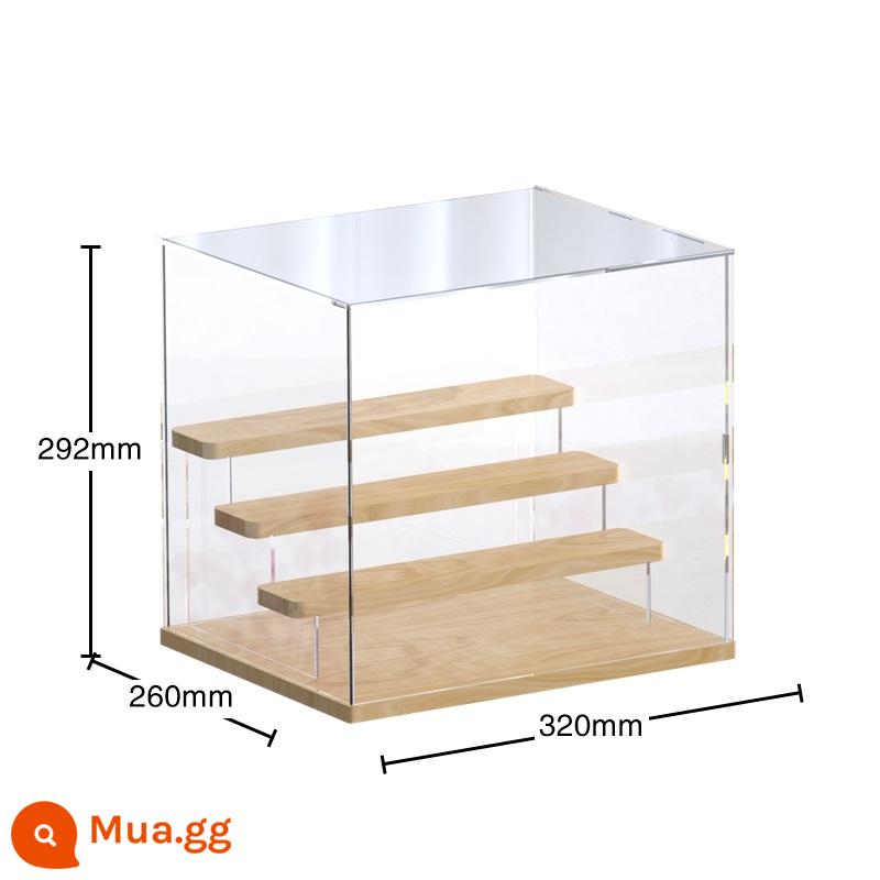 Acrylic Mù Hộp Bảo Quản Đỡ Bong Bóng Mart Popmart Mô Hình Thang Bụi Molly Hộp Trưng Bày - Cầu thang bốn tầng lớn