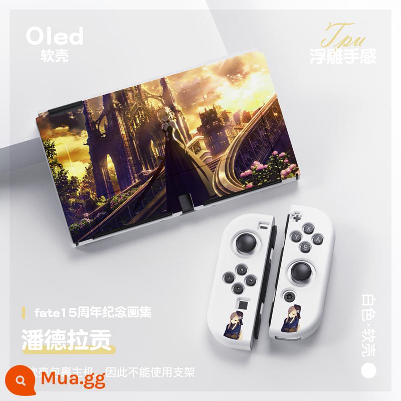 60 Công tắc tùy chọn OLED Protect Sleeve Soft Shell Silicone Anime Chủ đề NS Bộ bảo vệ bộ đặc biệt - OLED màu trắng sữa (kỷ niệm 15 năm định mệnh)