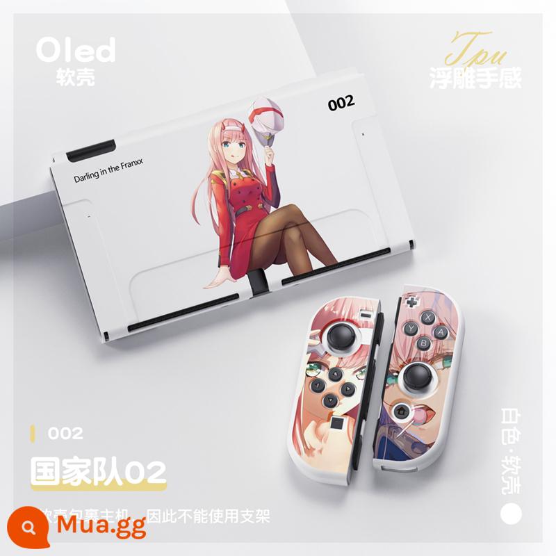 60 Công tắc tùy chọn OLED Protect Sleeve Soft Shell Silicone Anime Chủ đề NS Bộ bảo vệ bộ đặc biệt - OLED màu cam (Đội tuyển Quốc gia 02)