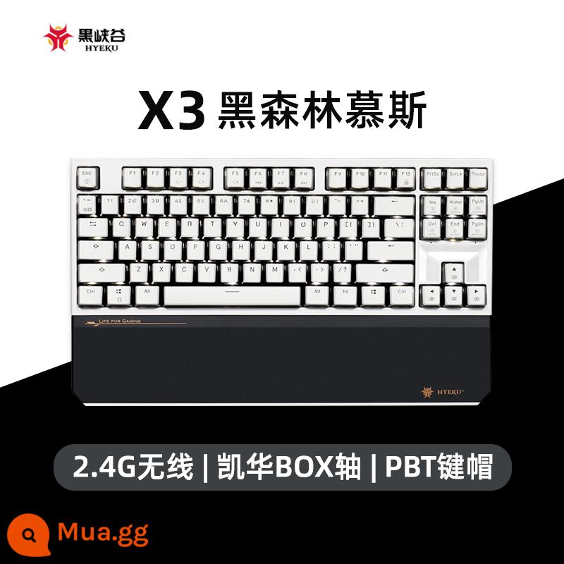 Black Canyon X3 Trò chơi thể thao điện tử Bàn phím cơ kết nối không dây 2.4G dòng phím tách phiên bản nâng cấp HỘP trục - mousse rừng đen