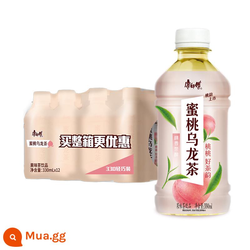 Trà đen đá Master Kong 330mlx12 chai nhỏ trà lài bưởi đào ô long canh chua mận nhà kho sỉ - Trà Ô Long Đào 330ml*12 chai