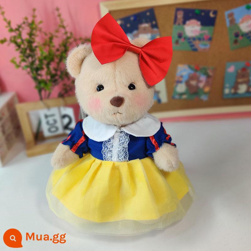 Kích thước trung bình gấu Lena quần áo gấu búp bê sang trọng quần áo búp bê 30cm gấu bông màu hồng sang trọng áo liền quần nữ - Váy công chúa gạc vàng không chứa gấu