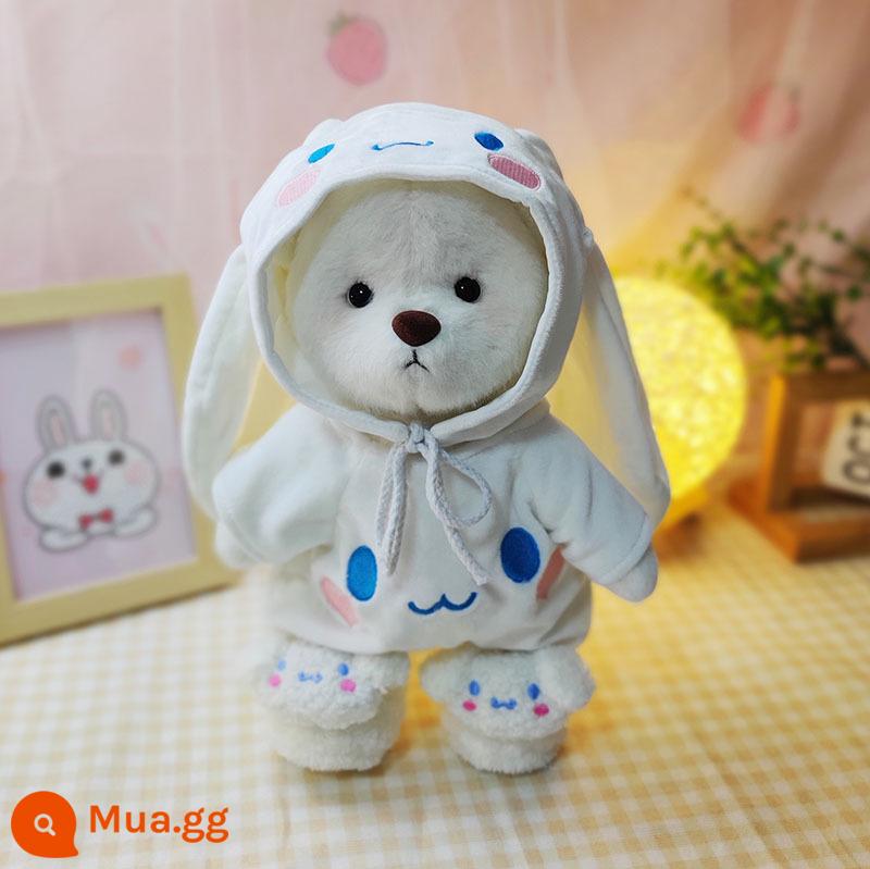 Kích thước trung bình gấu Lena quần áo gấu búp bê sang trọng quần áo búp bê 30cm gấu bông màu hồng sang trọng áo liền quần nữ - Bộ chó quế tai to không kèm gấu