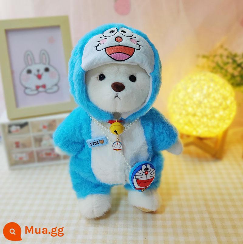 Kích thước trung bình gấu Lena quần áo gấu búp bê sang trọng quần áo búp bê 30cm gấu bông màu hồng sang trọng áo liền quần nữ - Bộ áo liền quần Doremon nâng cấp không chứa gấu