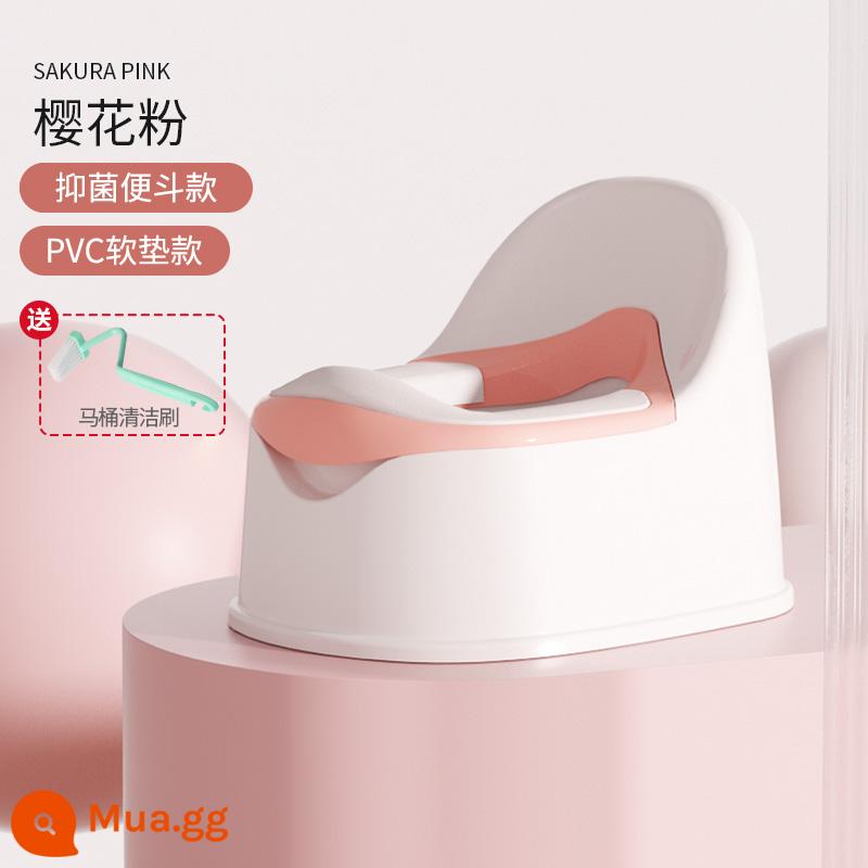 Bồn cầu trẻ em toilet bé trai bô nữ xô đựng nước tiểu trẻ sơ sinh đào tạo đặc biệt toilet hộ gia đình nước tiểu phân - Mua nhiều nhất! Bột Sakura ✨kiểu vệ sinh kháng khuẩn ✨Đệm mềm PVC [cộng với bàn chải làm sạch]