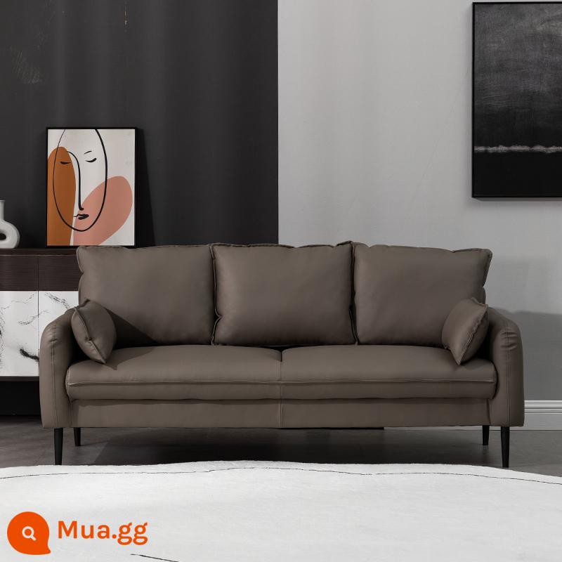 Bắc Âu căn hộ nhỏ công nghệ vải sofa nhỏ đôi ba người phòng khách ánh sáng sang trọng đơn giản giặt miễn phí cửa hàng quần áo căn hộ internet người nổi tiếng - Da xám 553-5PU (mẫu cao su)