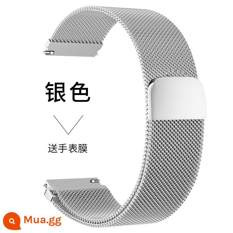 Thích hợp cho đồng hồ Huawei gt3pro Dây đeo Milanese watch3 kim loại hút nam châm gt2 đai thép á hậu vinh quang ma thuật2 dây đeo cổ tay chuỗi đồng hồ e Vitality pro thanh lịch gspro summer new - [Bạc] Từ Milanese