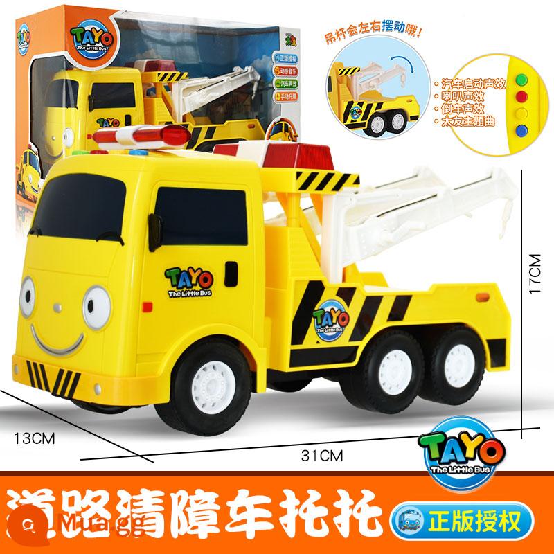 TAYO Little Taiyou Bus Quán tính Trẻ em Bé trai Gianni Leni Nhà để xe trung tâm Bộ tòa nhà - Phiên bản âm thanh và ánh sáng [Road Wrecker-Toto]