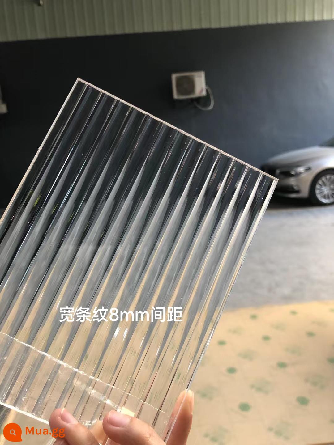 Changhong bảng sọc acrylic bảng sóng bảng phân vùng bảng nhựa plexiglass độ dày rộng tùy chỉnh bảng mô hình sọc - Sọc rộng trong suốt