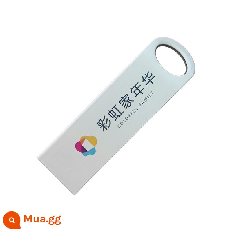 ECOJOY kim loại U đĩa tùy chỉnh 8G tùy chỉnh LOGO khắc laser usb chống nước công ty tùy chỉnh quà tặng đấu thầu - In màu bạc USB2.0