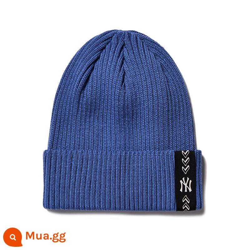 MLB Trẻ em chính thức nam và nữ Trẻ em dễ thương tóc Cap Feashable Warm Roll Hat 22 mới BNS61 - Màu xanh hải quân