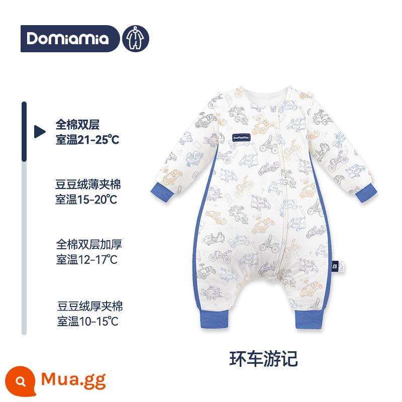 Túi ngủ mùa đông cho bé Domiamia 2 tầng trẻ em Bộ đồ ngủ cotton dày dặn nhiệt độ không đổi chăn chống đá - Phần 2 - Di chuyển quanh xe - cotton hai lớp (nhiệt độ khuyến nghị 21-25oC)