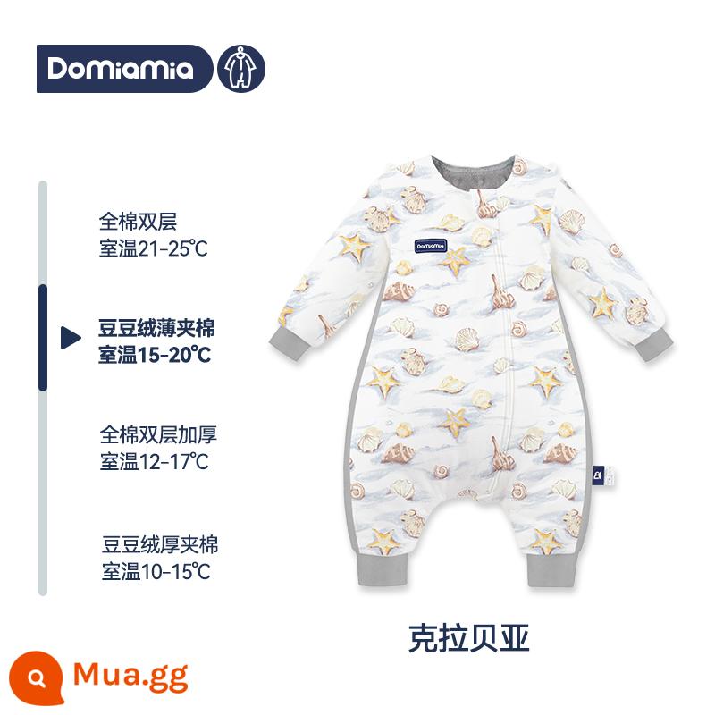 Túi ngủ mùa đông cho bé Domiamia 2 tầng trẻ em Bộ đồ ngủ cotton dày dặn nhiệt độ không đổi chăn chống đá - Phần 2 - Krabeya - Chăn bông mỏng bằng lông cừu (nhiệt độ khuyến nghị 15-20oC)