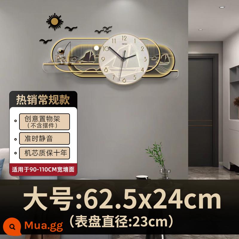 Phòng ăn 2022 Đồng hồ phòng khách mới CLOCK CLOCK CLOCK - [Thuận buồm xuôi gió] Kích thước lớn: 62.5x24cm