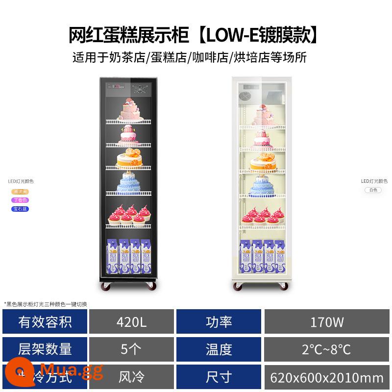 Tủ trưng bày bánh ngọt lưới đỏ Likang tủ trưng bày tủ lạnh tủ tươi món tráng miệng bánh ngọt nướng hộp tủ đông làm mát bằng không khí dọc - Cửa đơn nhỏ 620*600*2010 loại độc quyền [lớp phủ HD chống sương mù]