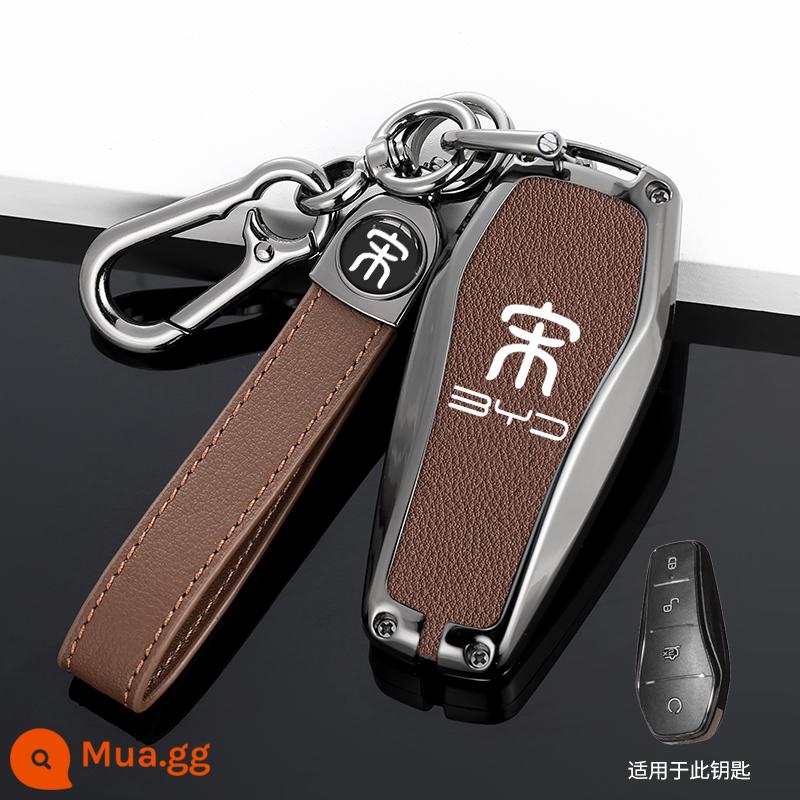 Bài hát BYD plus key cover bài hát plusdmi bài hát prodmi bài hát pro bài hát max đặc biệt ev vỏ xe khóa - Model B Song Biao [màu súng kim loại + da nâu + vòng tay khóa đôi] MJ nhỏ