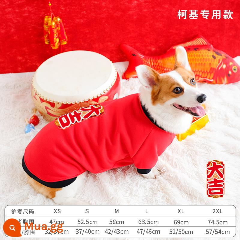 Corgi Quần Áo Cho Chó Quần Áo Mùa Đông Quần Áo Thu Đông Thu Đông Mỏng Shiba Inu Dachshund Thú Cưng Vừa Chó Shiba Inu Thu Đông - Daji đỏ [Thêm nhung vào mùa thu đông]