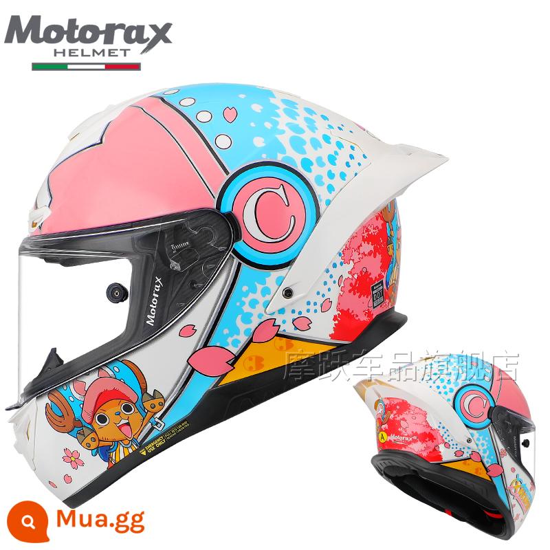 MOTORAX Morex R50S Một Đầu Máy Xe Lửa Mũ Bảo Hiểm Full Mũ Bảo Hiểm Nam Nữ Đuôi Lớn Gió Xuân Xe Bốn Mùa - One Piece—Chopper