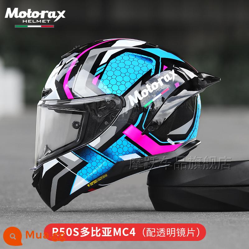 MOTORAX Morex R50S Một Đầu Máy Xe Lửa Mũ Bảo Hiểm Full Mũ Bảo Hiểm Nam Nữ Đuôi Lớn Gió Xuân Xe Bốn Mùa - Tô-bia 4