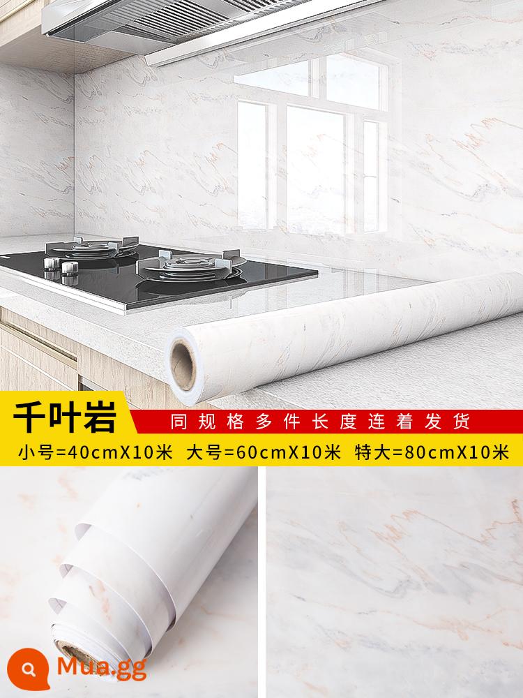 Miếng dán tường nhà bếp chống thấm nước và chống dầu chống cháy chịu nhiệt độ cao giấy dán tường dày tự dính mặt bếp miếng dán chống khói dầu đặc biệt - Tảng đá Chiba dài 10 mét