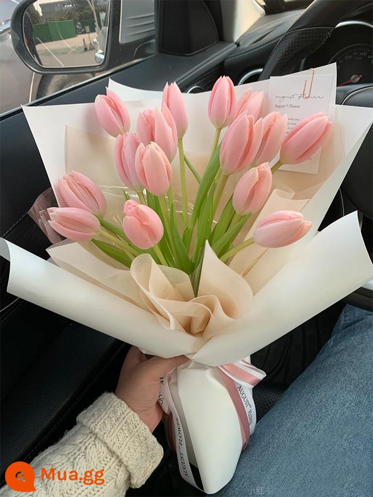 Giao hoa bó hoa Tulip cùng thành phố Thượng Hải Quảng Châu Bắc Kinh Hàng Châu giao hoa sinh nhật bạn gái shop hoa toàn quốc giao hoa - [Triệu Triệu Tinh Anh] 15 bó hoa tulip