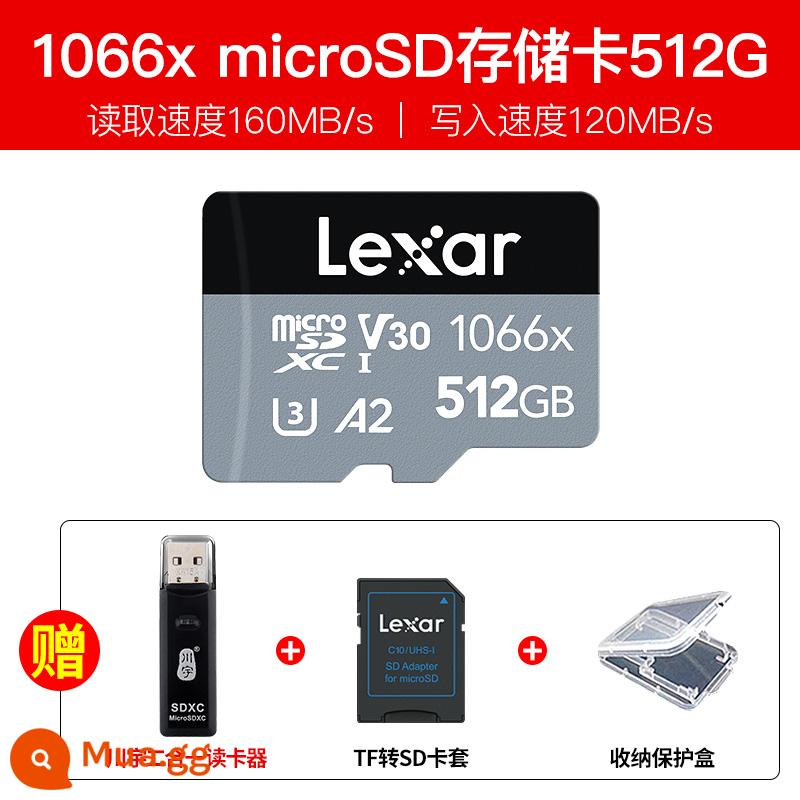 Thẻ nhớ Lexar Thẻ nhớ Lexar 512g Thẻ nhớ TF card DJI drone thẻ nhớ microsd thẻ nhớ 256g - 512GB 1066X 160MB/s +2.0 đầu đọc thẻ đa năng