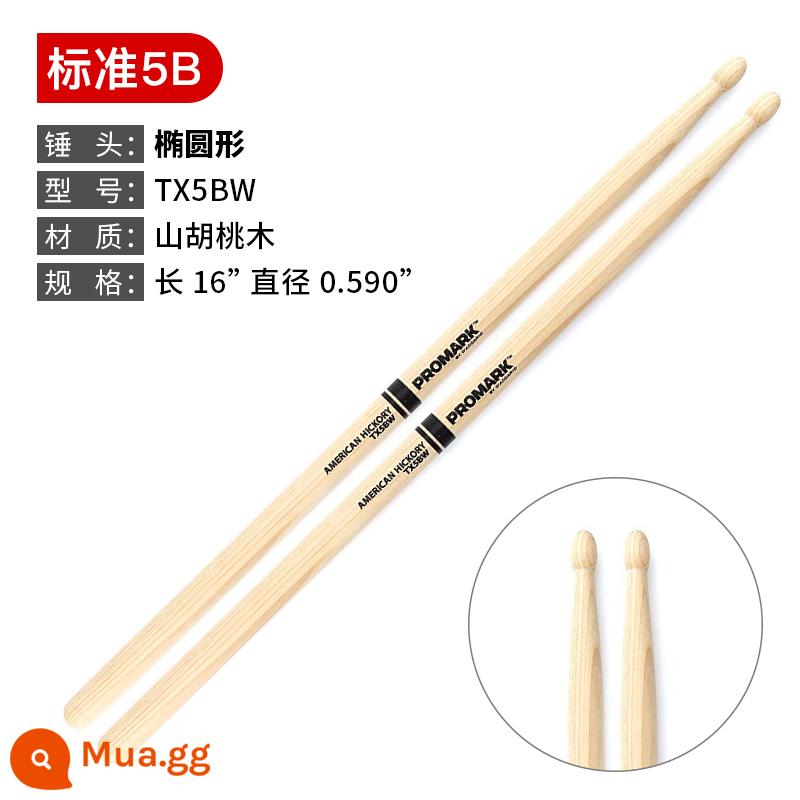 Làm đẹp Dadrio Drum Promark Gỗ Gỗ rắn 7A5A5B Kệ chuyên nghiệp Trống Trống Búa búa búa - TX5BW (tiêu chuẩn 5b, đầu búa hình bầu dục)