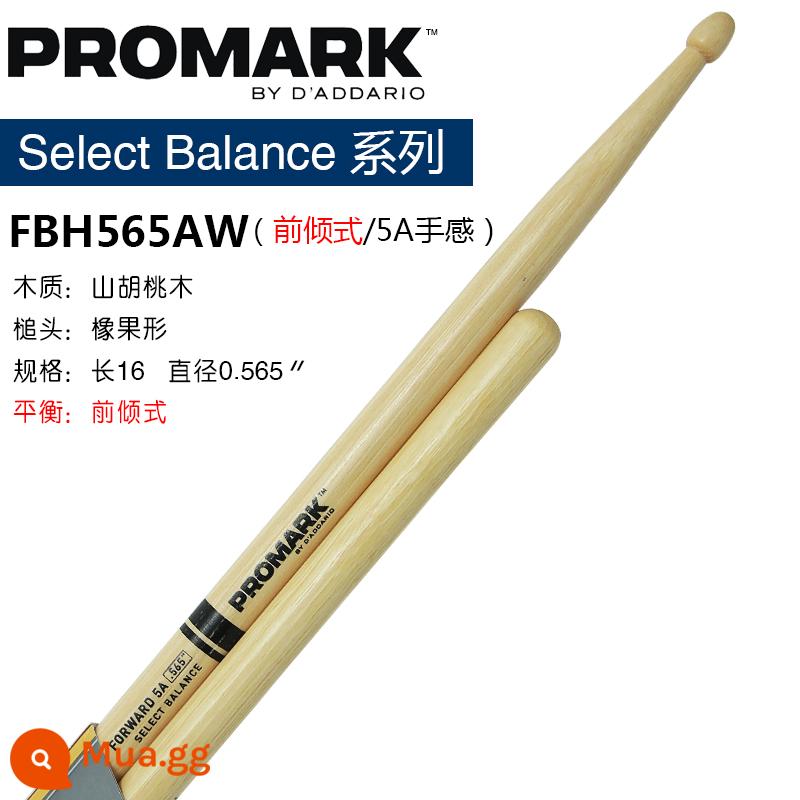 Làm đẹp Dadrio Drum Promark Gỗ Gỗ rắn 7A5A5B Kệ chuyên nghiệp Trống Trống Búa búa búa - FBH565AW (đầu búa sồi nghiêng về phía trước)