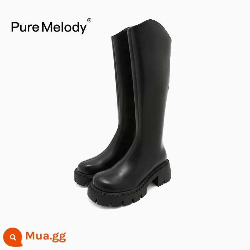 PM Martin Boots Mùa xuân và Mùa thu Boot Boot Boots Boots của Anh Xu hướng trong khi giày da tạm thời bị hỏng Xóa giày phụ nữ - PWQC35SS9610H màu đen tự nhiên