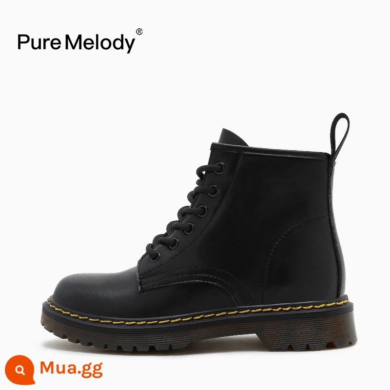 PM Martin Boots Mùa xuân và Mùa thu Boot Boot Boots Boots của Anh Xu hướng trong khi giày da tạm thời bị hỏng Xóa giày phụ nữ - PMQC3899 đen tự nhiên (tăng bên trong)