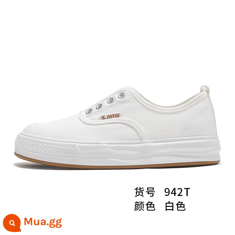 Feiyue/feiyue Leap giày vải đế dày nữ thu đông 2022 rượu vang đỏ mới phù hợp với giày thường 785 - 942 trắng